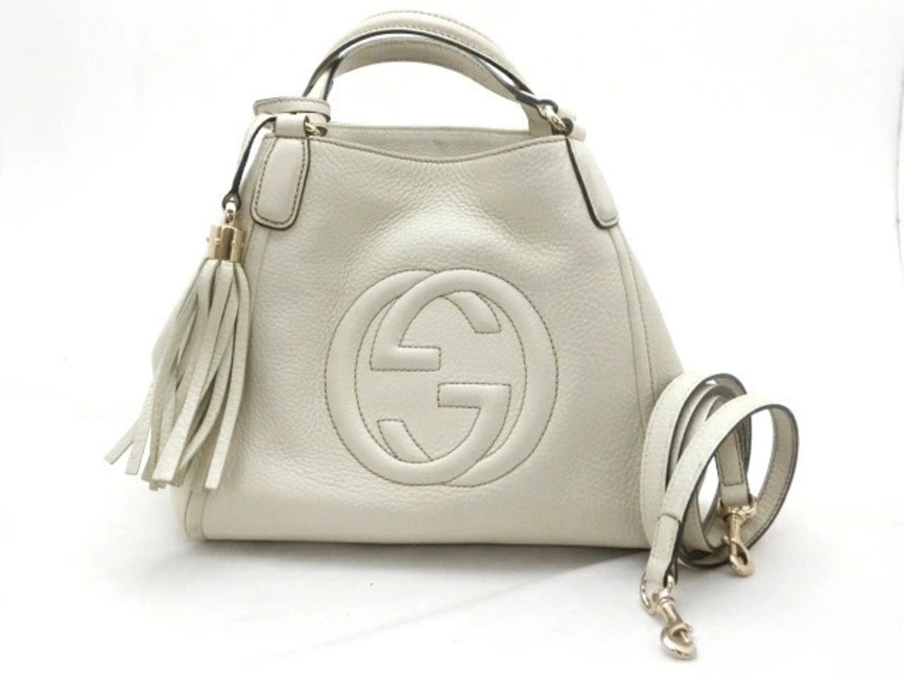 Gucci Soho Shoulder Bag Ivory White